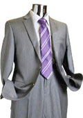 Mens 2 Button 100% Wool Suit Medium Grey $249