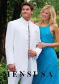 Mandarin Collar BANNED Collar White Suit 8 BUTTON EXTRA FINE HAND MADE Discount Sale Designer Super Light Weight $189