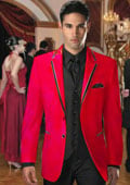  Red tuxedo Men's jacket