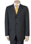 3/4 Buttons Mens Dress Business Charcoal Gray 100% Wool Super year round Wool Suit $149