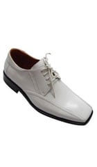 SKU#KA4109 Men'ss Fashion Oxford Faux Croc-Embossed Leather Dress Shoes White