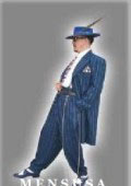 SKU YLE781 Mens Vested Royal Blue Pinstripe Fashion Zoot Suit 
