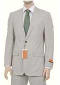 
SKU#PN86 White Tan ~ Beige Stripe ~ Pinstripe Seersucker Style Spring Summer Weight Cotton Suit  