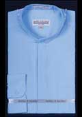 Banded collar shirts for men