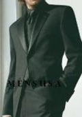 High Quality Umo 1-Button Super 140's Wool Tuxedo Suit +Black Shirt+Black Tie $170
