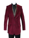 Men's Burgundy ~ Maroon ~ Wine Color/Maroon Single Breasted Three Button Suit Jacket Dinner Blazer $79