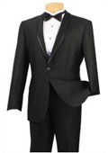 SKU#BC-68 Shawl Collar Trimmed No Pleated Pants Tuxedo & Formal Slim Fit Suits Black   