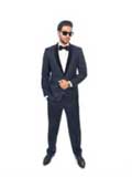 
SKU#VA9L9 Men's Slim Fit 1 Button Shawl Velvet Lapel Suit or Tuxedo Navy Blue    