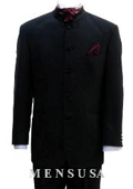 Mens Mandarin Banded Nerue Nehru Collar 5 Button Oriantal Suit $179