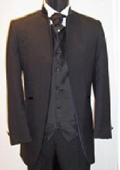 Mirage No Button Collar Less No Button Mandarin Tuxedo Suit $199