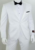 
SKU#SW944 Vittorio St.Angelo 1-Button Slim Tuxedo White 
