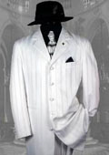  Shiny White And White Stripe Ton on Ton Shadow Stripe Mens Fashion Dress Suits $139 