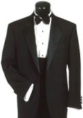 Super 120's Wool One Button Tuxedo Suit + Tuxedo Shirt and Bow tie $225