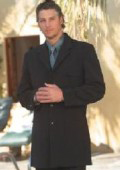 mens Full length 51 inch Maxi Belted Overcoat 4 button Hidden Button wool blend top coat $239