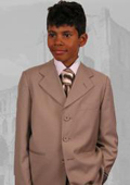 B-100 Tan ~ Beige Boy's Dress Suit Hand Made $79
