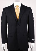 Black 2 Button Vented without pleat flat front Pants Wool $299
