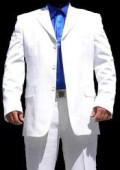 Joun Paul White 3 Buttons Super Cool Lightest Weight Fabric Men's Suit $119