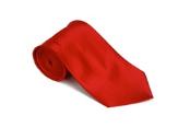 Red 100% Silk Solid Necktie With Handkerchief $29