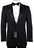 1or2 Button Peak Lapel 100% Wool Designer Side Vented Tuxedo Suit $299