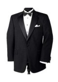 Super 150's Wool premier quality italian fabric Design 1 Button Tuxedo jacket + Pants + Shirt + Bow Tie $175