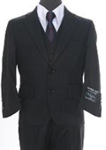 Boys Formal 3 piece 2 Buttoned Suit Black $79