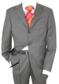 SKU 777 Charcoal Gray Pinstripe Super 120s Wool 149
