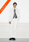 

SKU#HV4882 White Men's Wedding Suit, Notched Lapel, 3 Button Style, Ultimate Stylish Suit 