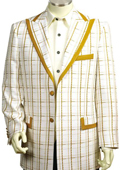 White pinstripe suit