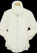 White Faux Fur Bomber Jacket