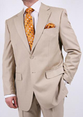Men's High Fashionable Tan ~ Beige Two Piece Suit $139