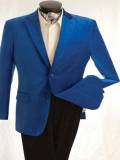 SKU#GY3487 Mens Fashion 2 Button Velvet Jacket Royal $139
