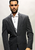 SKU#YH5620 Charcoal Sport Coat It's One Of A Kind Velvet Fabric For All Occasion $139