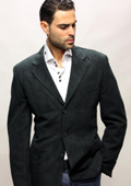 SKU#PX4508 Black Sude Feel Sport Coat This Jacket Is A Winner 3 Button With Back Vent $89