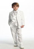 White Single Breasted Tuxedo with Vest $79