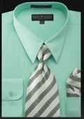 Men's Dress Shirt - PREMIUM TIE - Mint $39