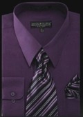 Men's Dress Shirt - PREMIUM TIE - Purple $39
