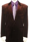  Fashion Velvet Suit Brown