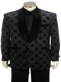 SKU#NR8162 Mens Stylish Fashion Unique Tuxedo Black $250