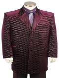  Stylish Velvet Suit Burgundy