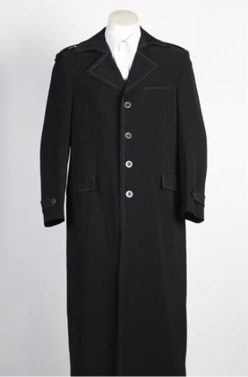 SKU#MO551 Jacket/Blazer 3 Button Vented in Black Basketweave