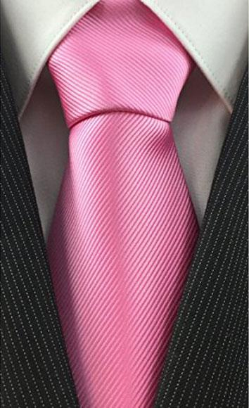 Men's High Fashion Necktie Tonal Pink Pinstripe Trendy Tie-Men's Neck Ties - Mens Dress Tie - Trendy Mens Ties