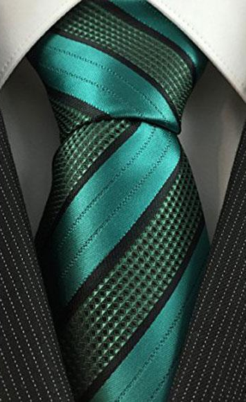 Men's Necktie Green with Textured Woven Fashion Tie-Men's Neck Ties - Mens Dress Tie - Trendy Mens Ties