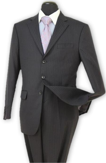 Alberto Nardoni black Stripe Three Buttons Style suit Wool suit Pleated pants 