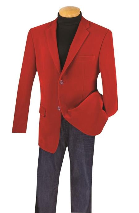 Big/Tall Blazers Clearance Cheap Red Velvet Velour Blazer/Sport Coat