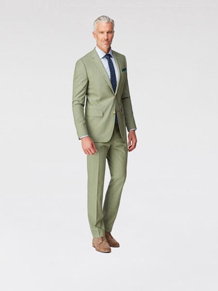 Men's 2 Button Sage Green Suit