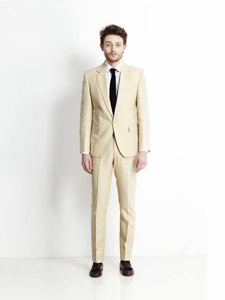 Linen2BV Men's  Beige Linen Suit