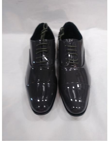 Men's Lace Up Black Cushioned Insole Six Eyelet Lacing Shoes