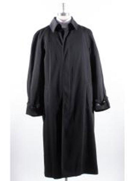 Men's Big And Tall  Overcoat Long Men's Dress Topcoat -  Winter coat 4XL 5XL 6XL Black 