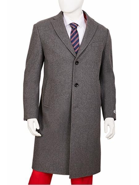 Men's Dress Coat  Gray  Regular Fit Overcoat