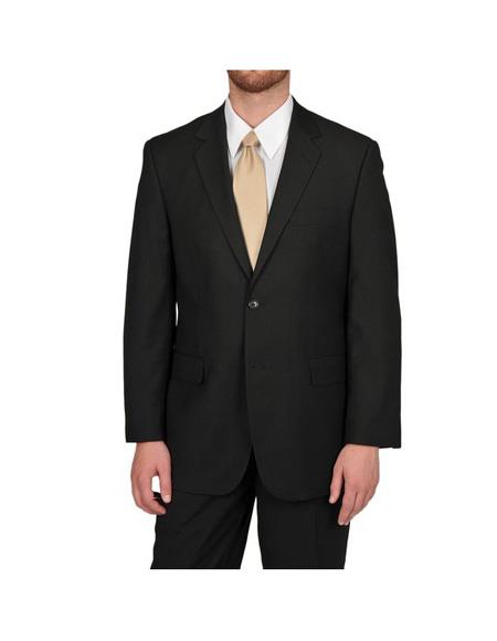 Men's Black  Classic Fit Two Button Suit Separates Any Size Jacket Any Size Pants